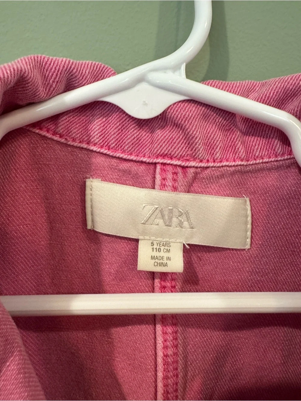 ZARA pink denim jumpsuit